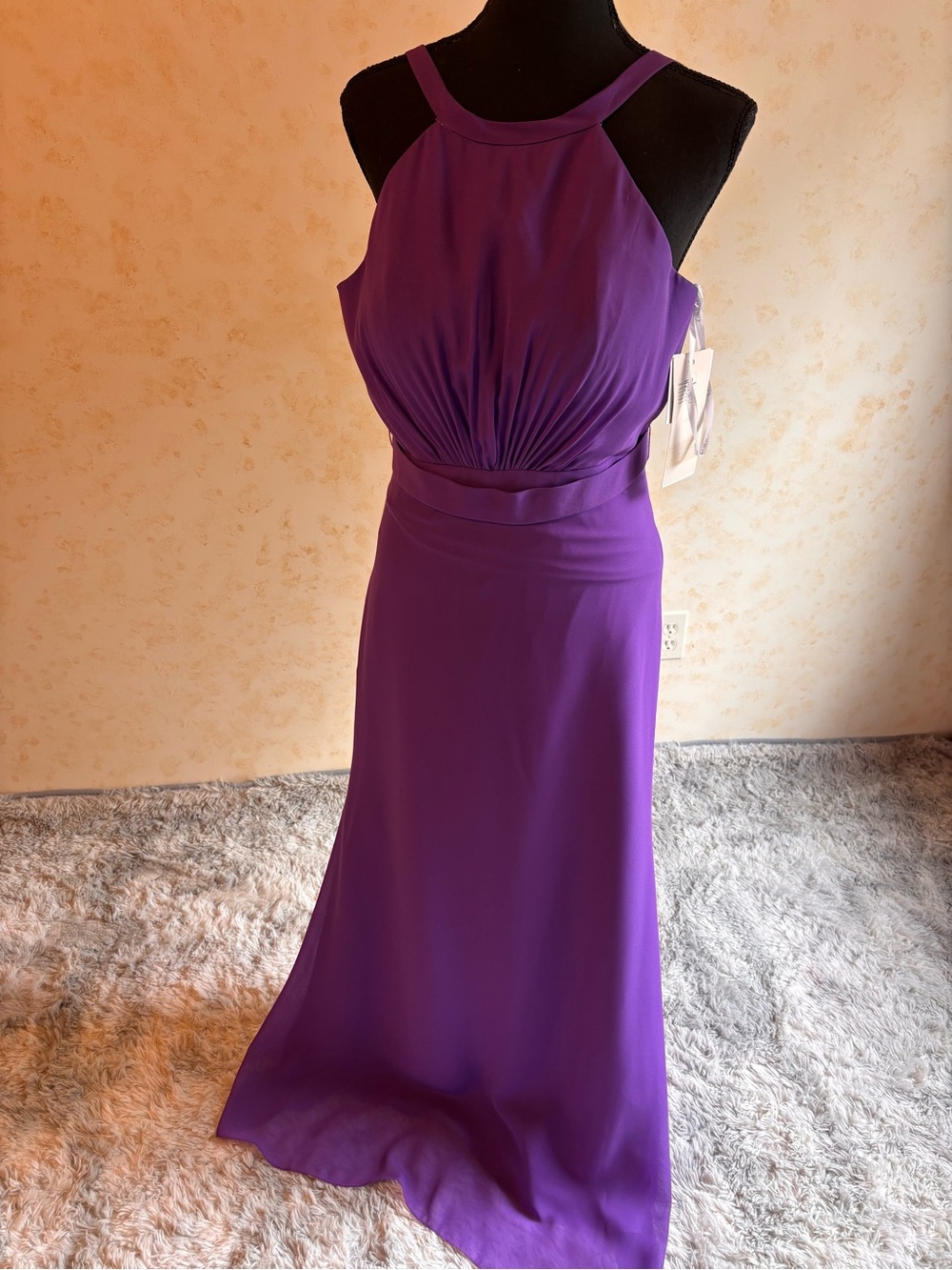 Christina Wu Royal Purple Maxi Dress